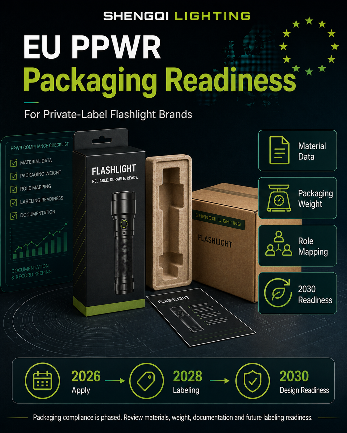 EU PPWR Packaging Readiness for Flashlight Brands